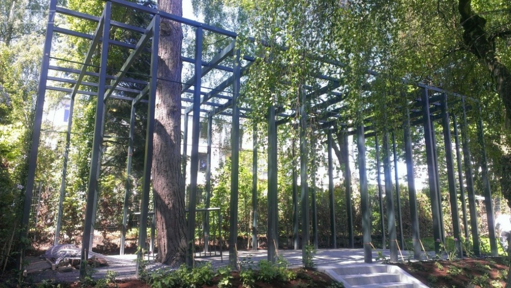 Konstrukcja stalowa pod ogród zimowy - pergolę.